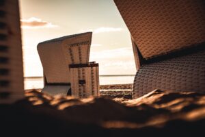 Strandkorb an der Nordsee