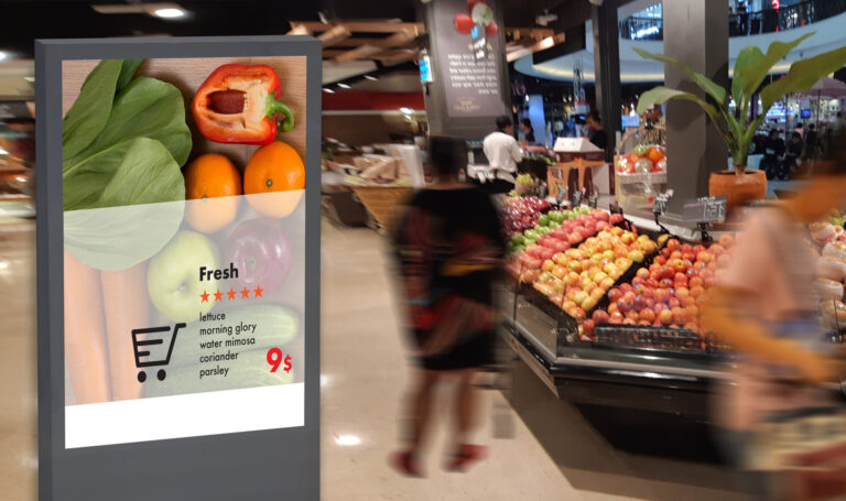 Digital Signage im Supermarkt